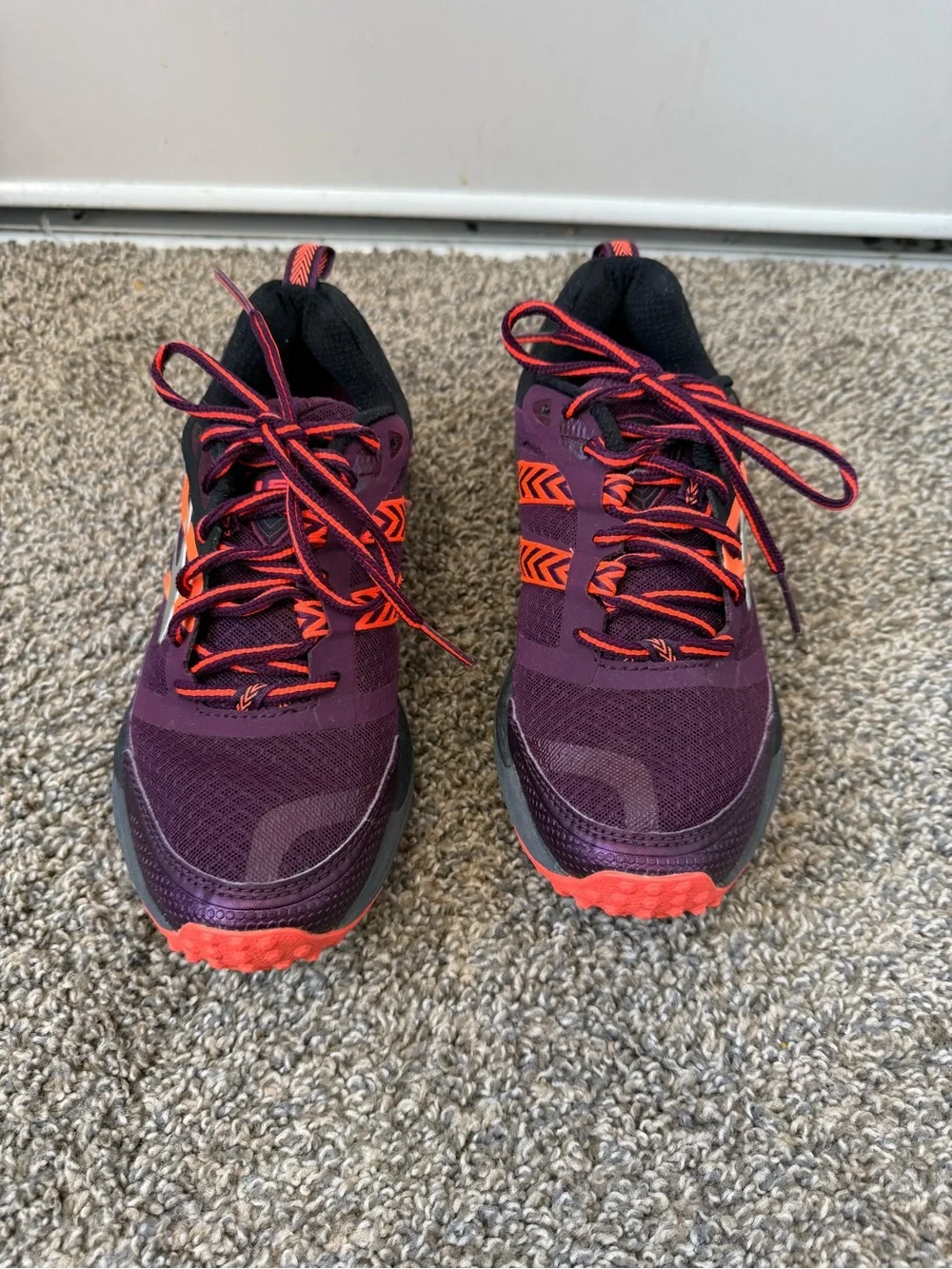 Brooks Cascadia 12 Purple and Orange Trail Runners